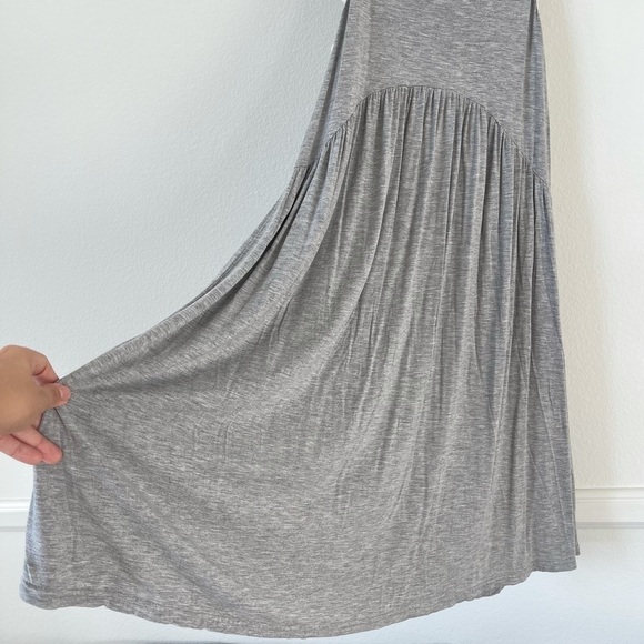 POL Heather Gray Baby Doll Racerback Midi Dress S - Picture 9 of 13